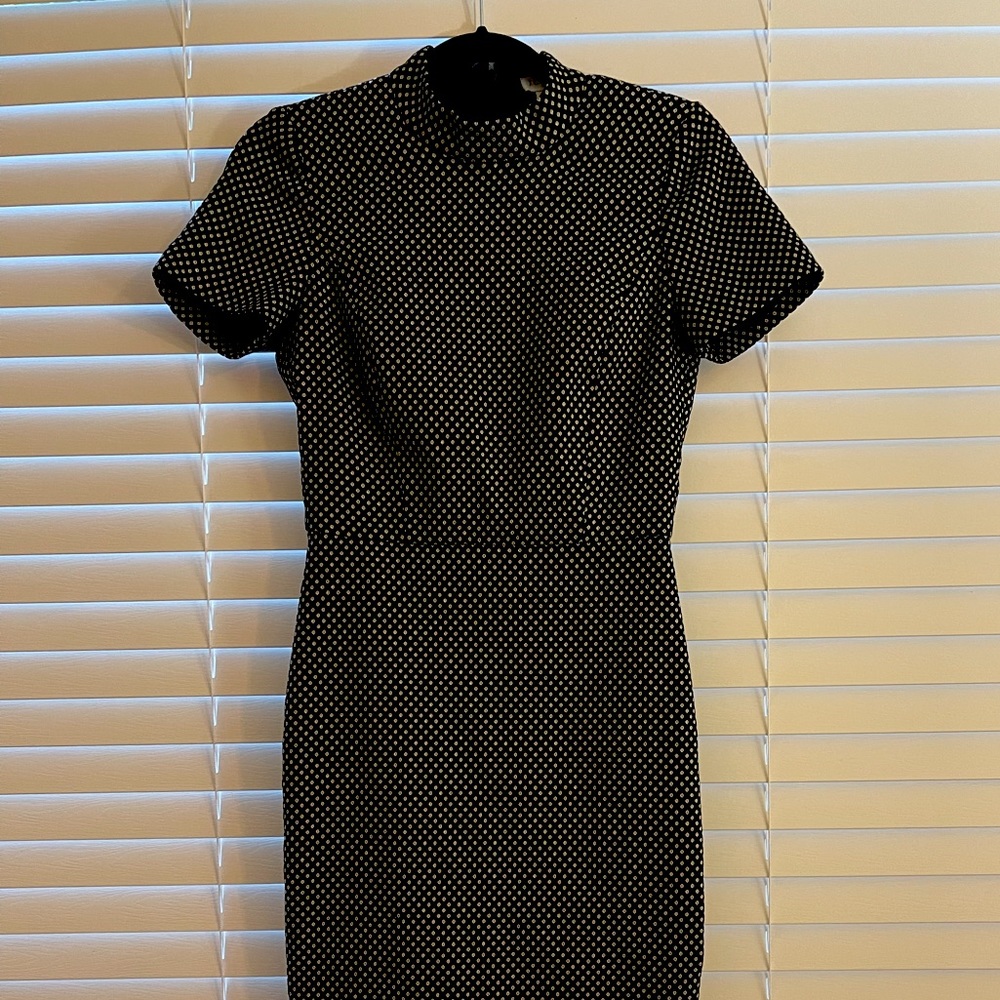 J. Crew Black Mock Neck Dress